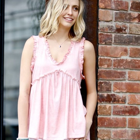 My Story Tops - Ruffle Edged Babydoll NWT